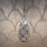 HANGING LAMP DROP FN BRASS SILVER PLATED - HANGING LAMPS